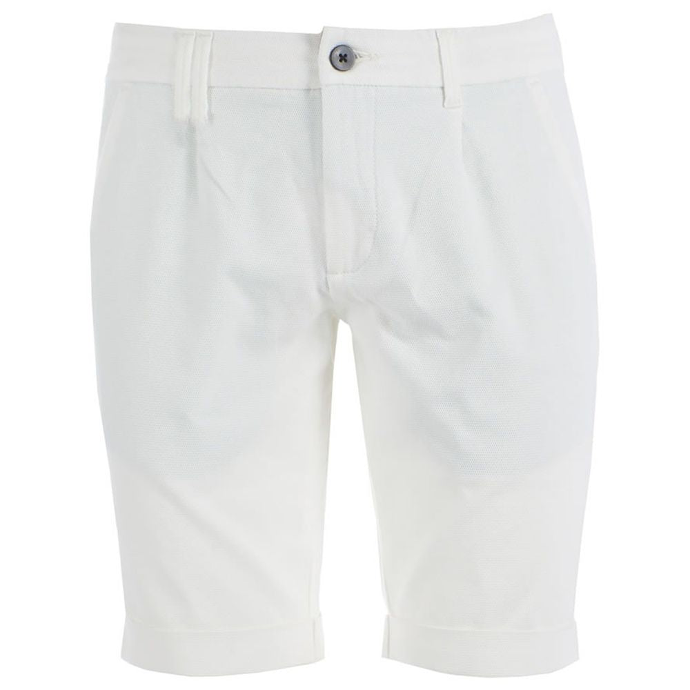 Yes Zee White Cotton Short