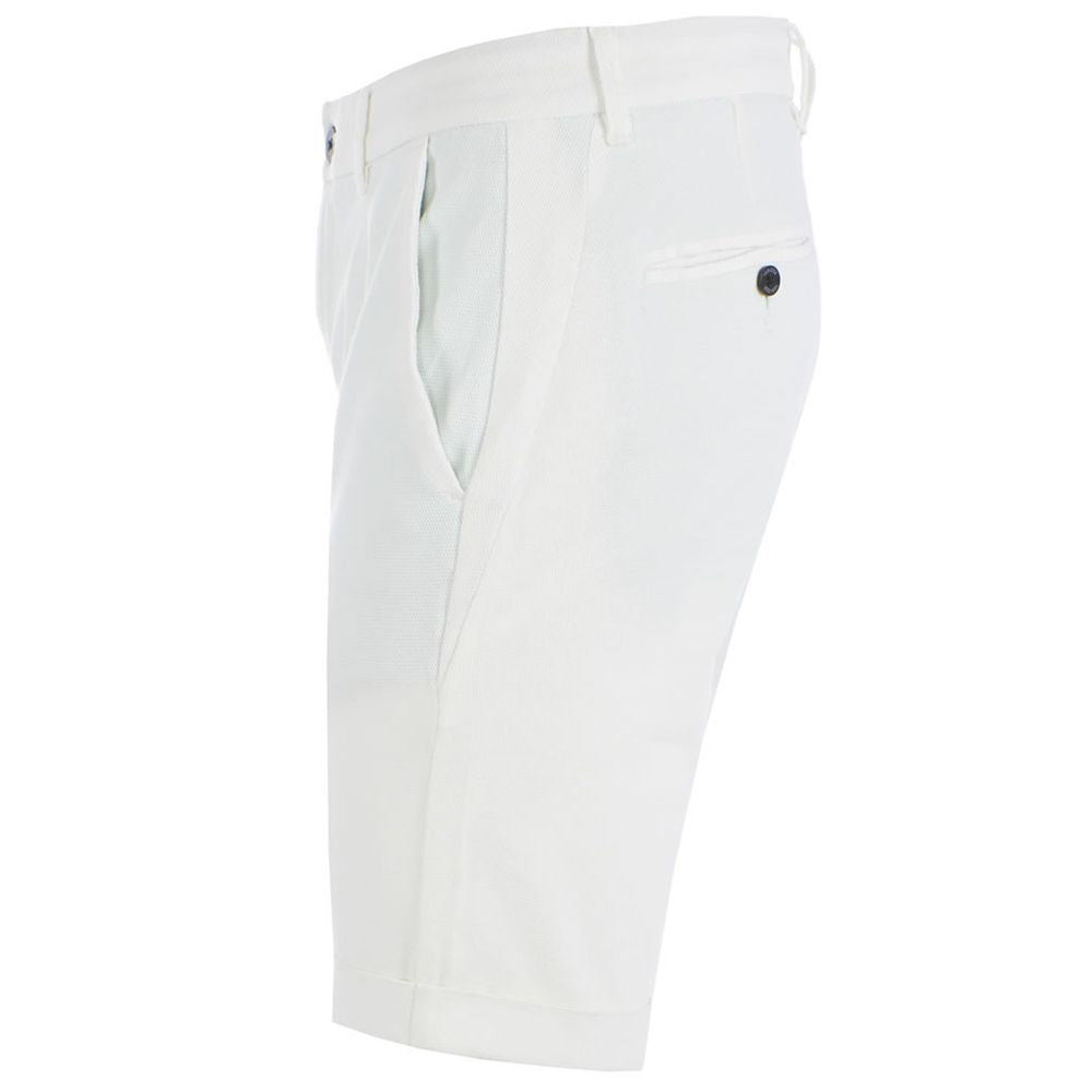 Yes Zee White Cotton Short