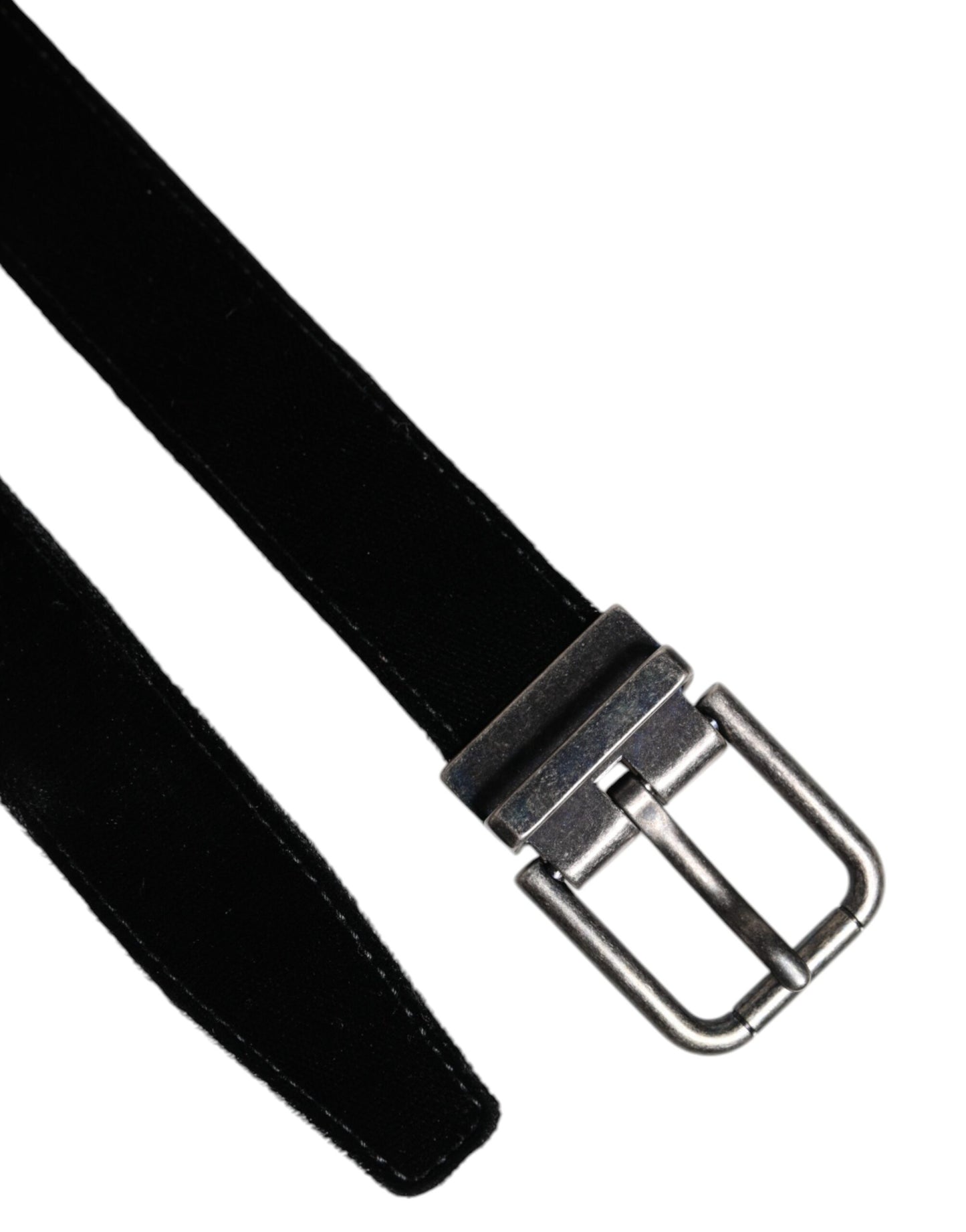 Dolce &amp; Gabbana Klassischer Gürtel aus schwarzem Leder mit Metallschnalle