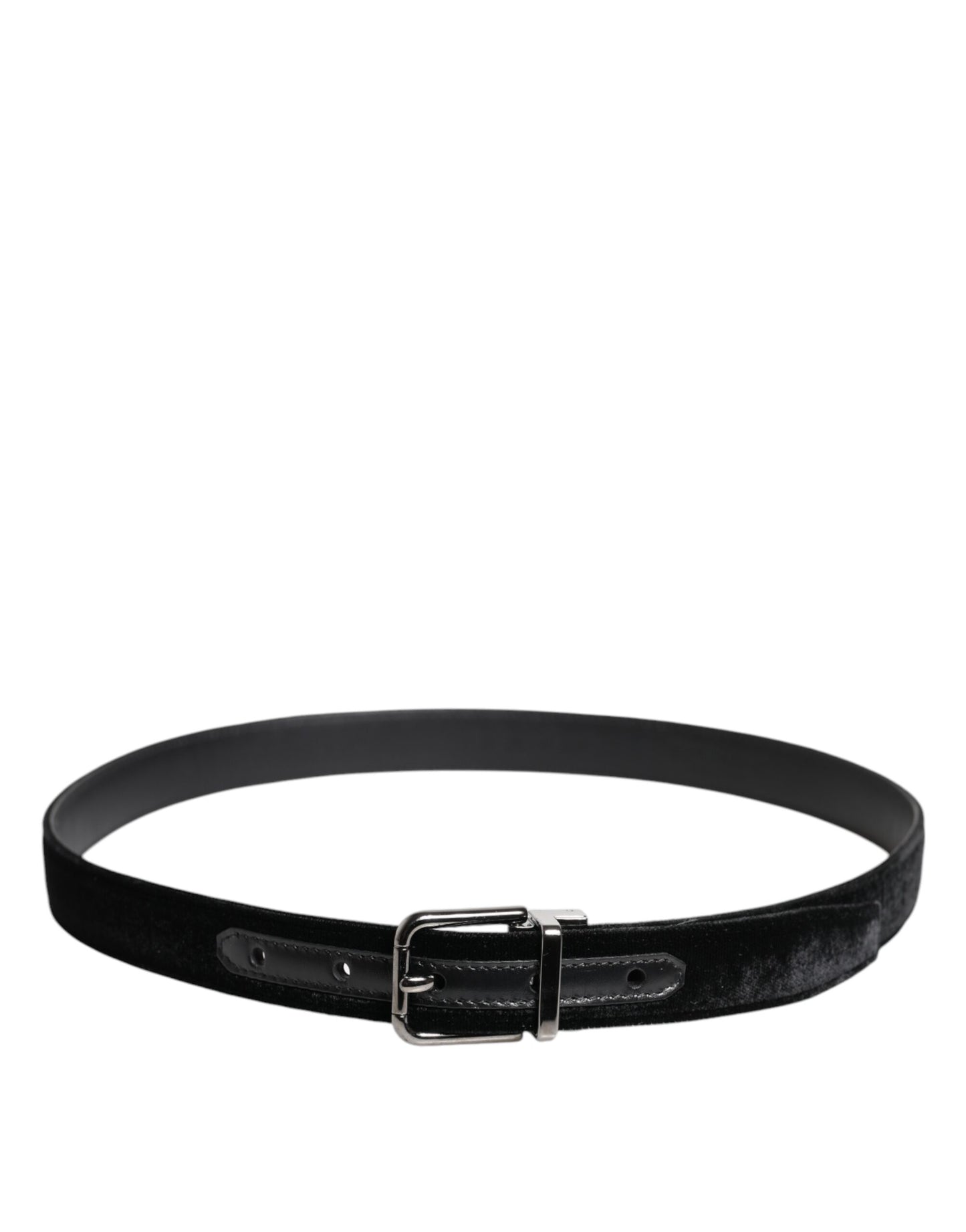 Cintura classica con fibbia in metallo in pelle nera Dolce &amp; Gabbana