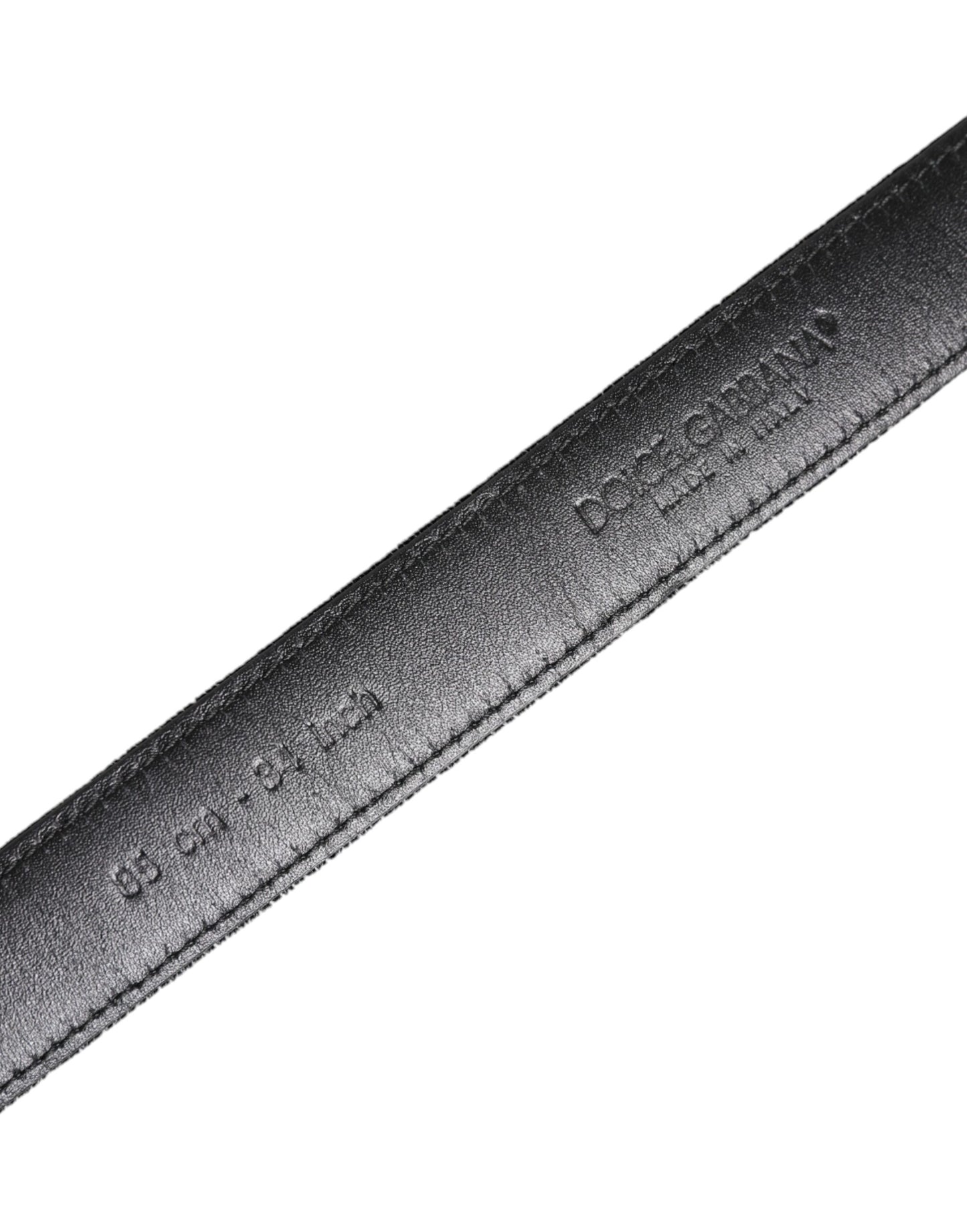 Cintura classica con fibbia in metallo in pelle nera Dolce &amp; Gabbana