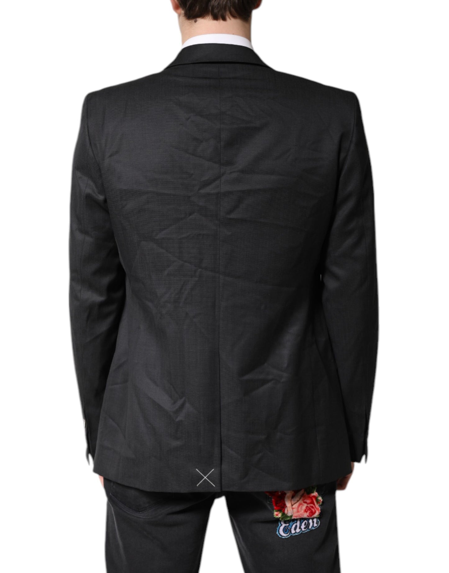 Dolce &amp; Gabbana Schwarzer einreihiger Herrenmantel MARTINI Blazer