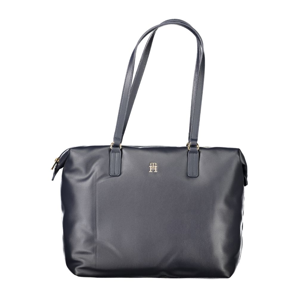 Tommy Hilfiger – Blaue Handtasche aus Polyester für Damen