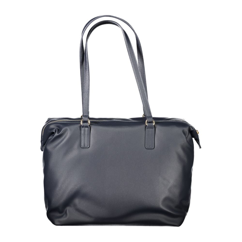 Tommy Hilfiger – Blaue Handtasche aus Polyester für Damen