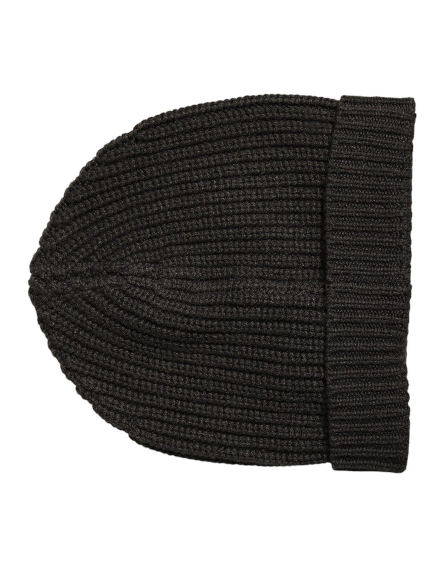 Dolce &amp; Gabbana Wintermütze aus dunkelgrauem Kaschmirstrick