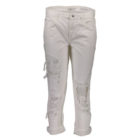 Jeans da donna Guss Jeans in cotone bianco