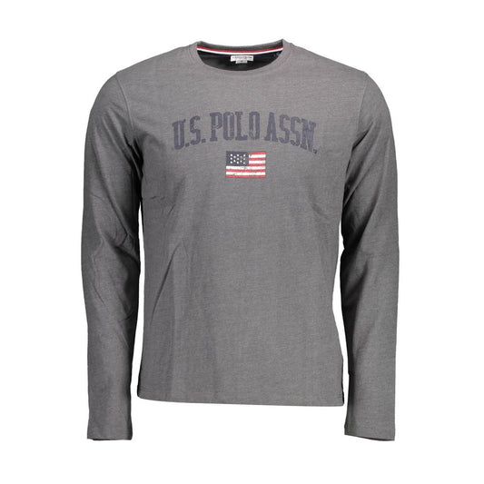 US POLO ASSN. Graues Herren-T-Shirt aus Baumwolle