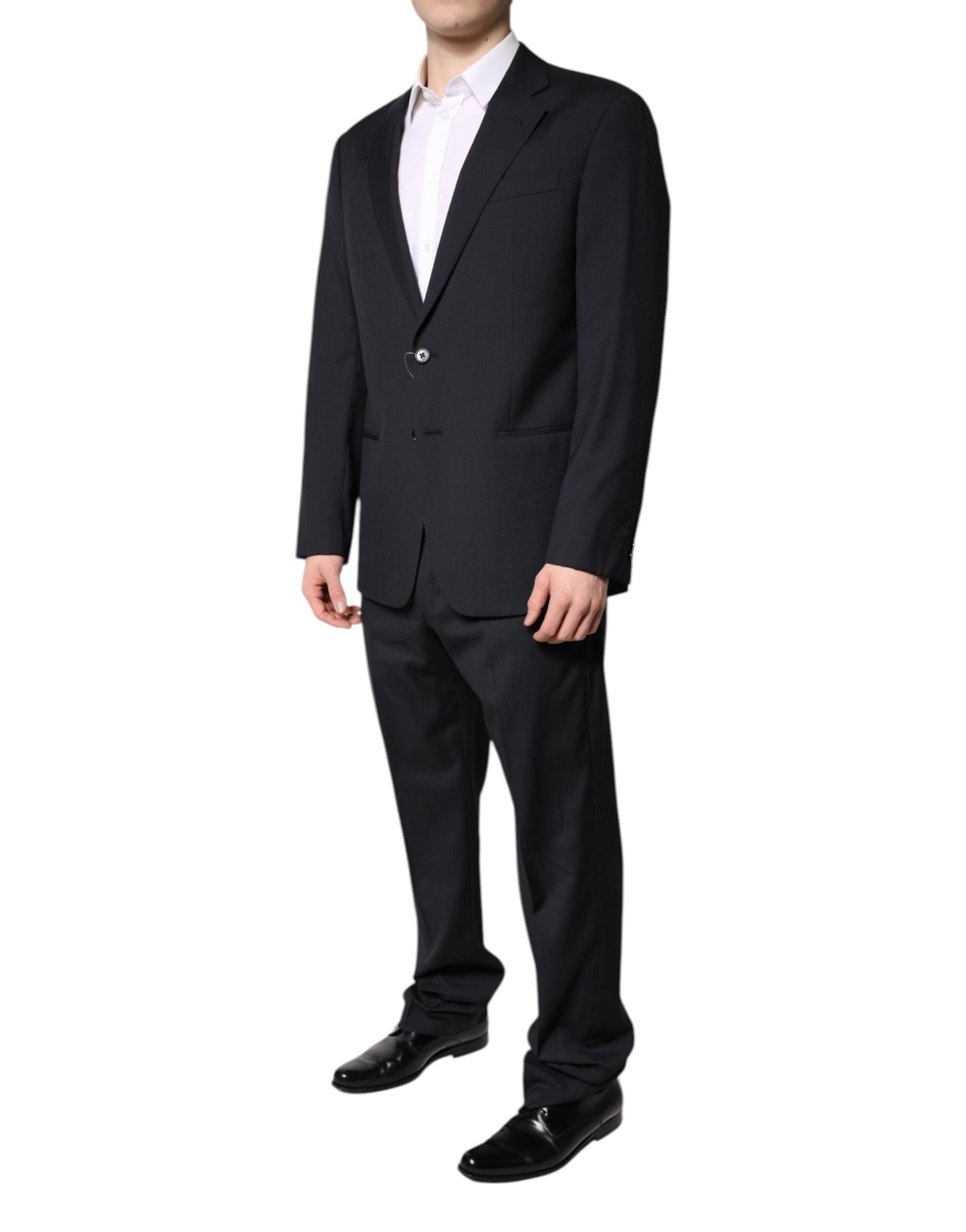 Emporio Armani – Schwarzer, einreihiger, formeller, zweiteiliger Anzug