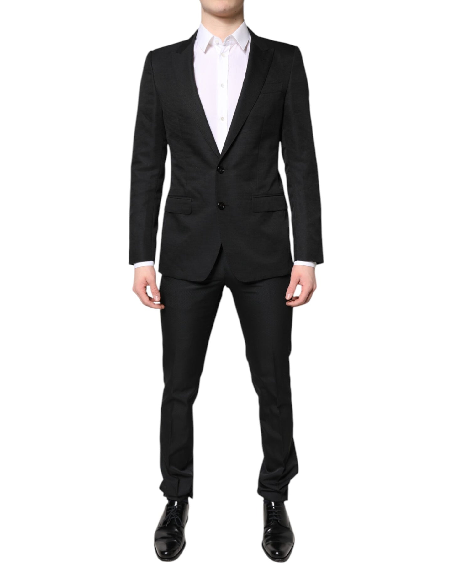 Dolce &amp; Gabbana – Schwarzer, einreihiger, formeller, zweiteiliger Anzug
