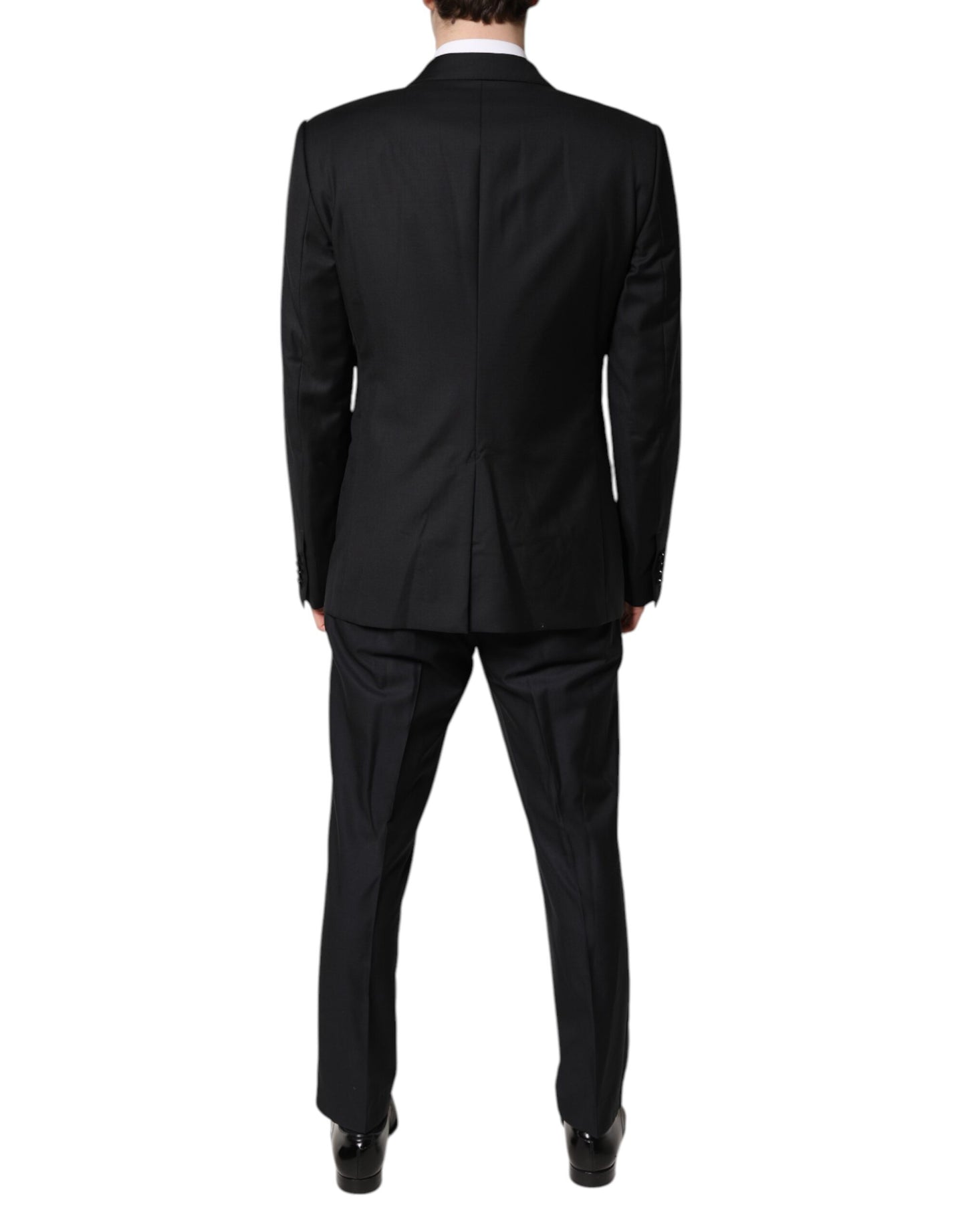 Dolce &amp; Gabbana – Schwarzer, zweireihiger, formeller 3-teiliger Anzug