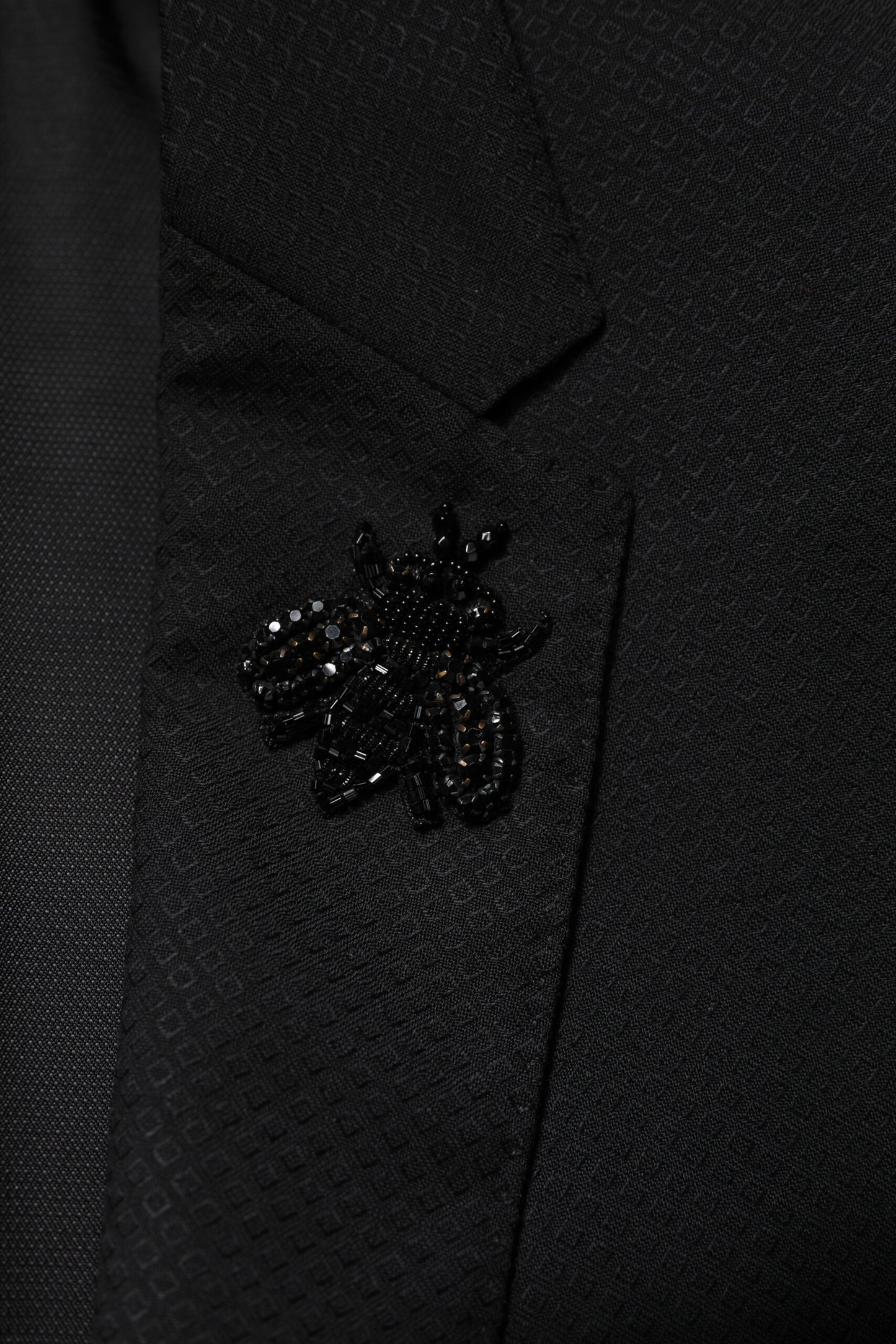 Dolce &amp; Gabbana – Schwarzer, einreihiger, zweiteiliger Anzug aus Wolle