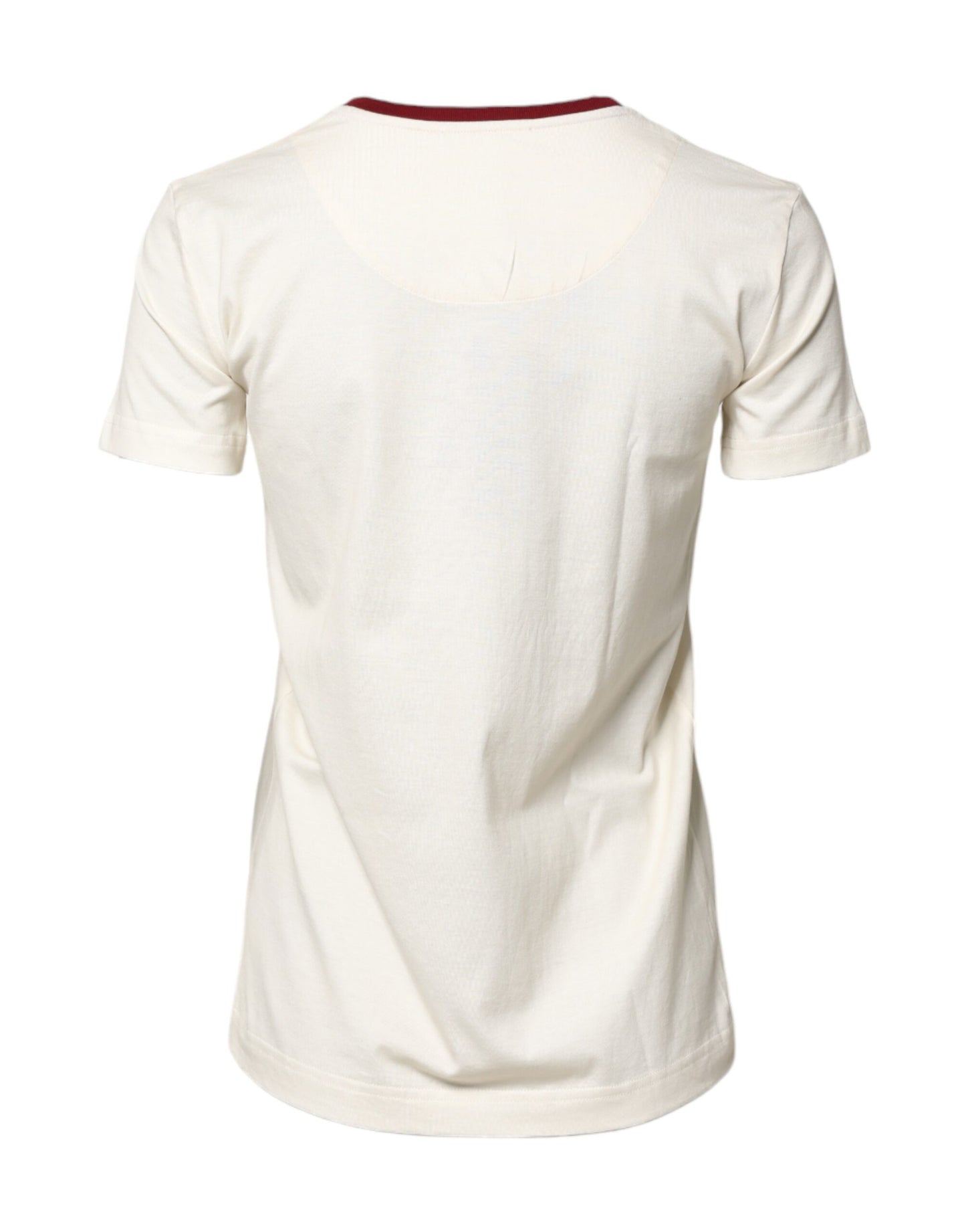 Dolce &amp; Gabbana – Weißes, kurzärmliges T-Shirt mit Baumwolldruck