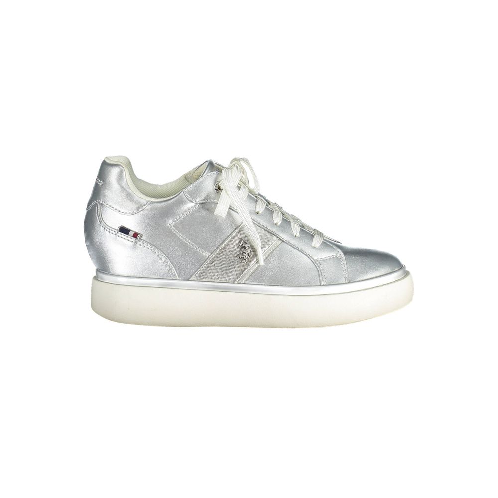 US POLO ASSN. Silberne Polyester Damen Sneaker