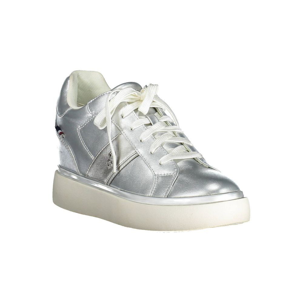 US POLO ASSN. Silberne Polyester Damen Sneaker