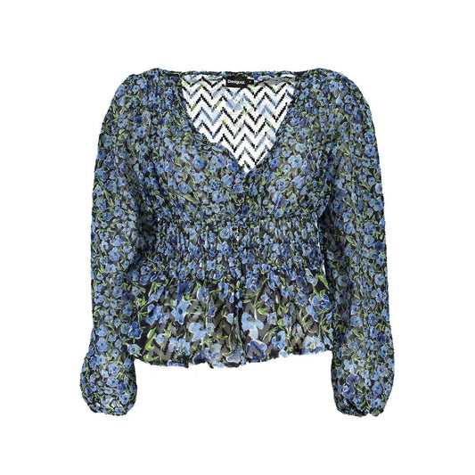 Desigual Blue Polyester Blouse