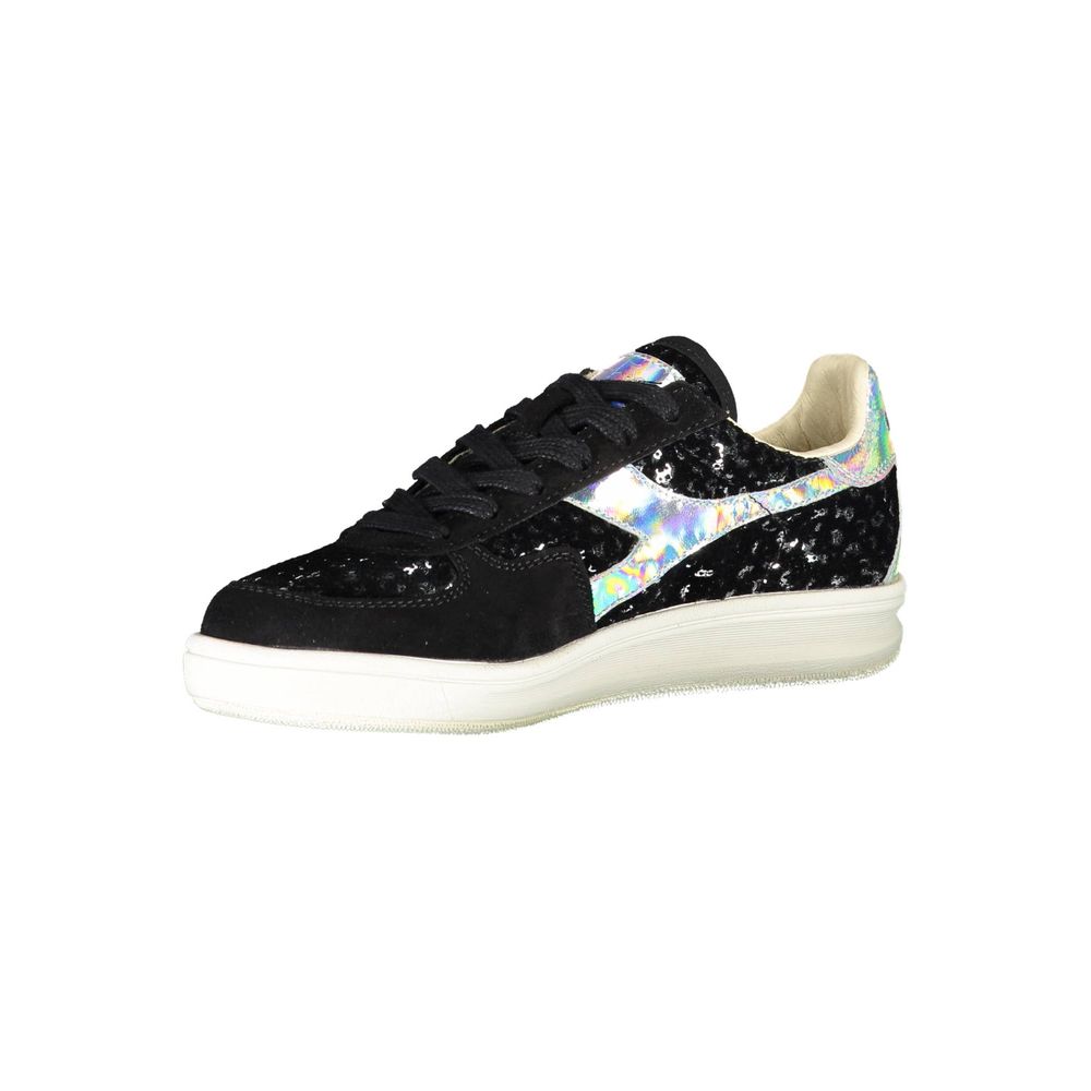 Diadora Damen-Sneaker aus schwarzem Leder