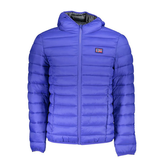 Norwegen 1963 Schicke blaue Polyamid-Kapuzenjacke