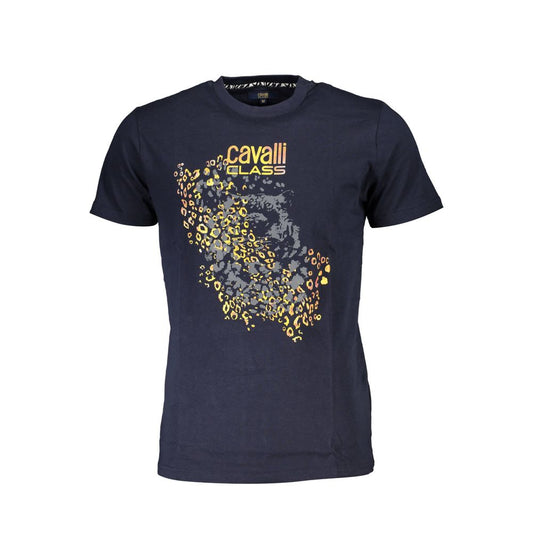 Blaues Baumwoll-T-Shirt der Cavalli Class
