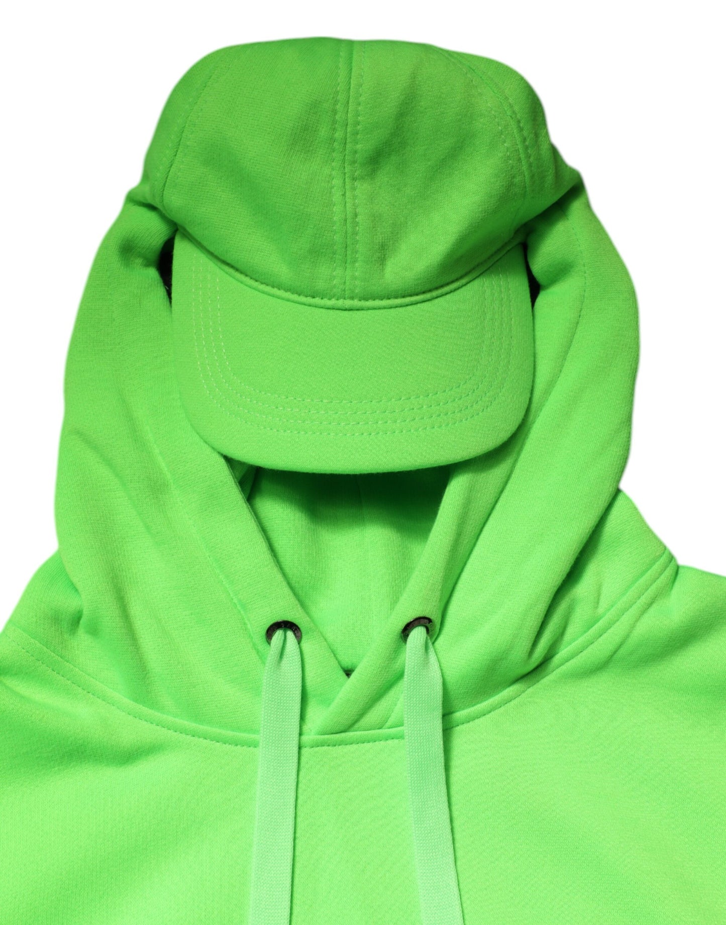 Dolce &amp; Gabbana Grüner Polyester-Sportwestenpullover mit Kapuze