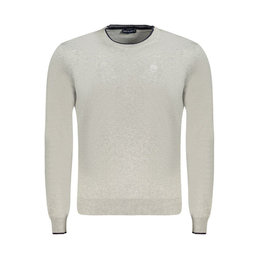 North Sails Gray Cotton Men Sweater