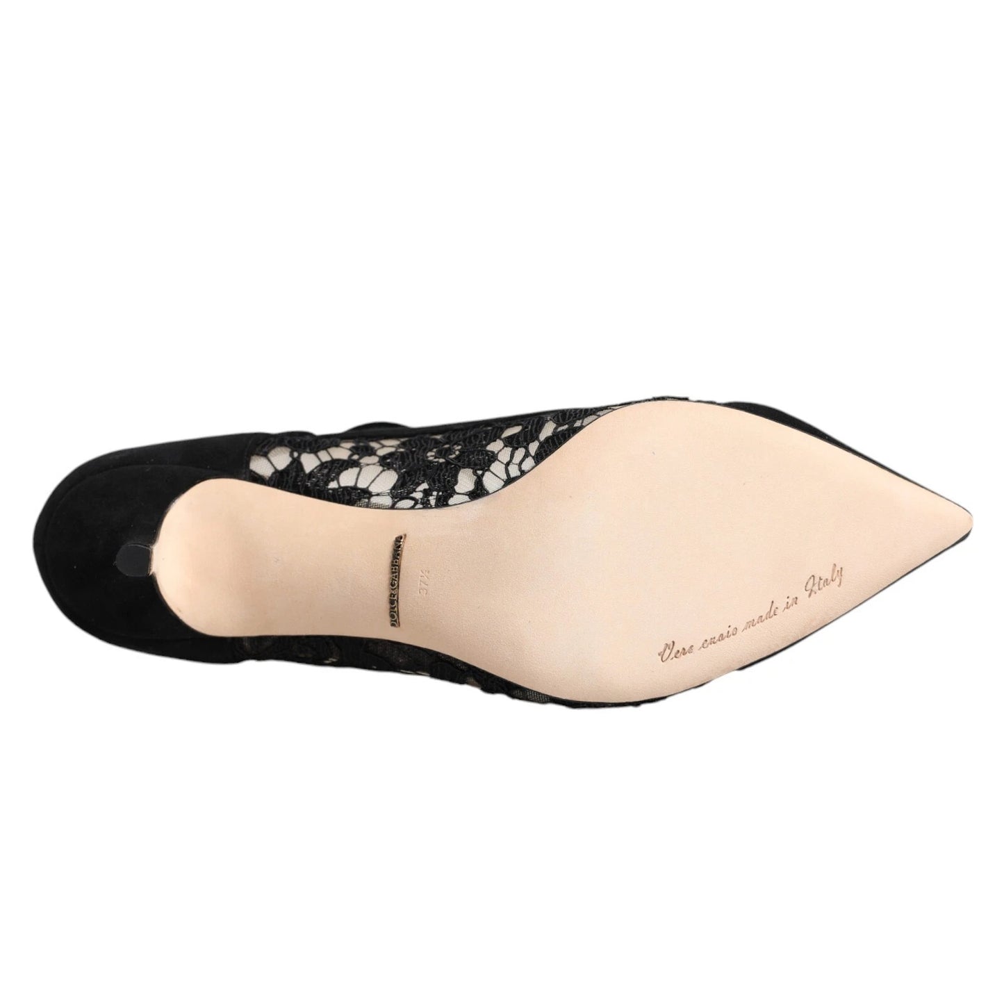 Scarpe con tacco Dolce &amp; Gabbana Mary Jane nere in pizzo Taormina