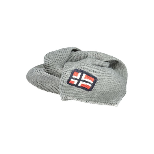 Norwegen 1963 Grauer Acryl-Herrenschal