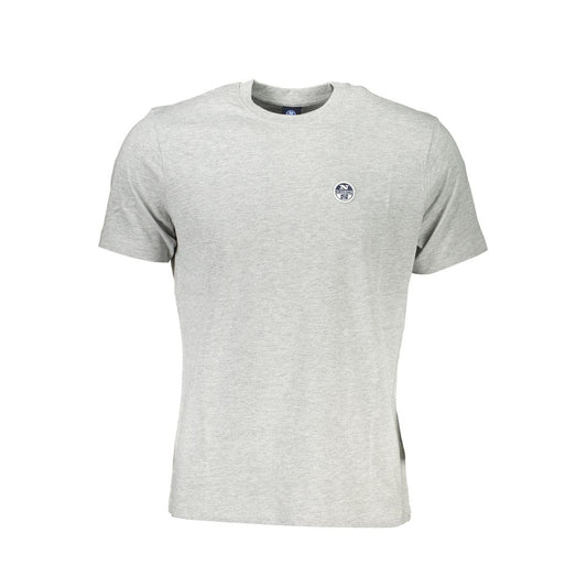 North Sails Gray Cotton Men T-Shirt