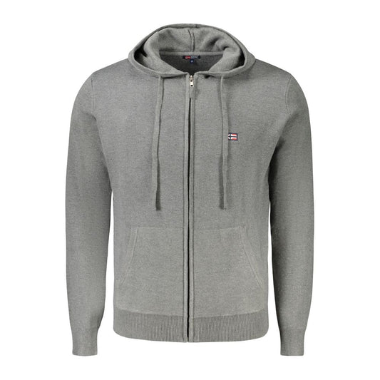 Norwegen 1963 Graue Polyester-Strickjacke für Herren