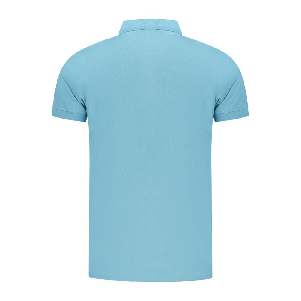 Norwegen 1963 Hellblaues Poloshirt aus Baumwolle