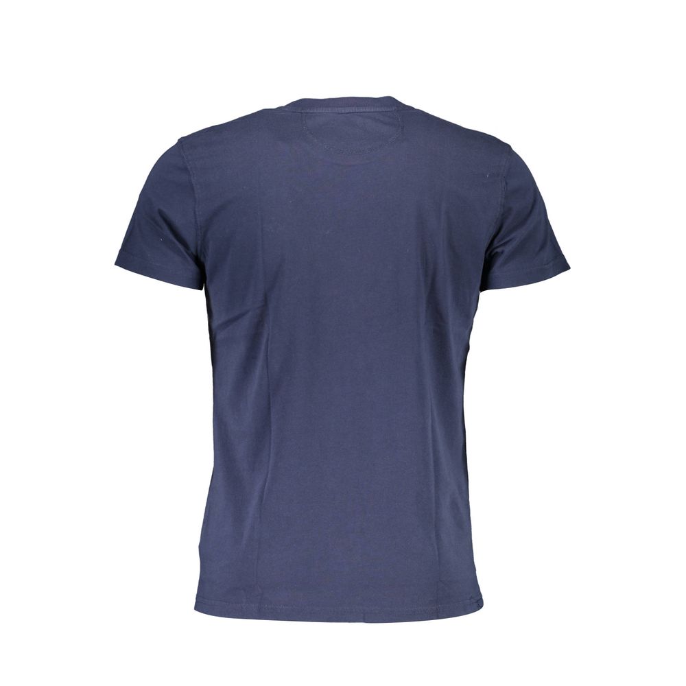 La Martina Blaues Herren-T-Shirt aus Baumwolle