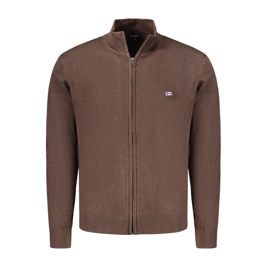 Norway 1963 Braune Strickjacke aus Polyamid für Herren