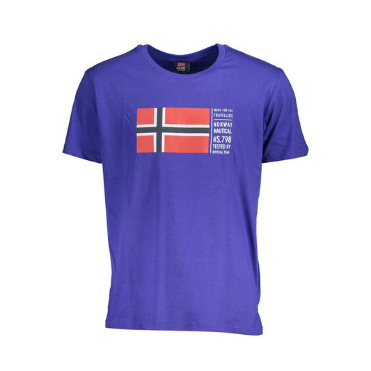 Norwegen 1963 Blaues Baumwoll-T-Shirt