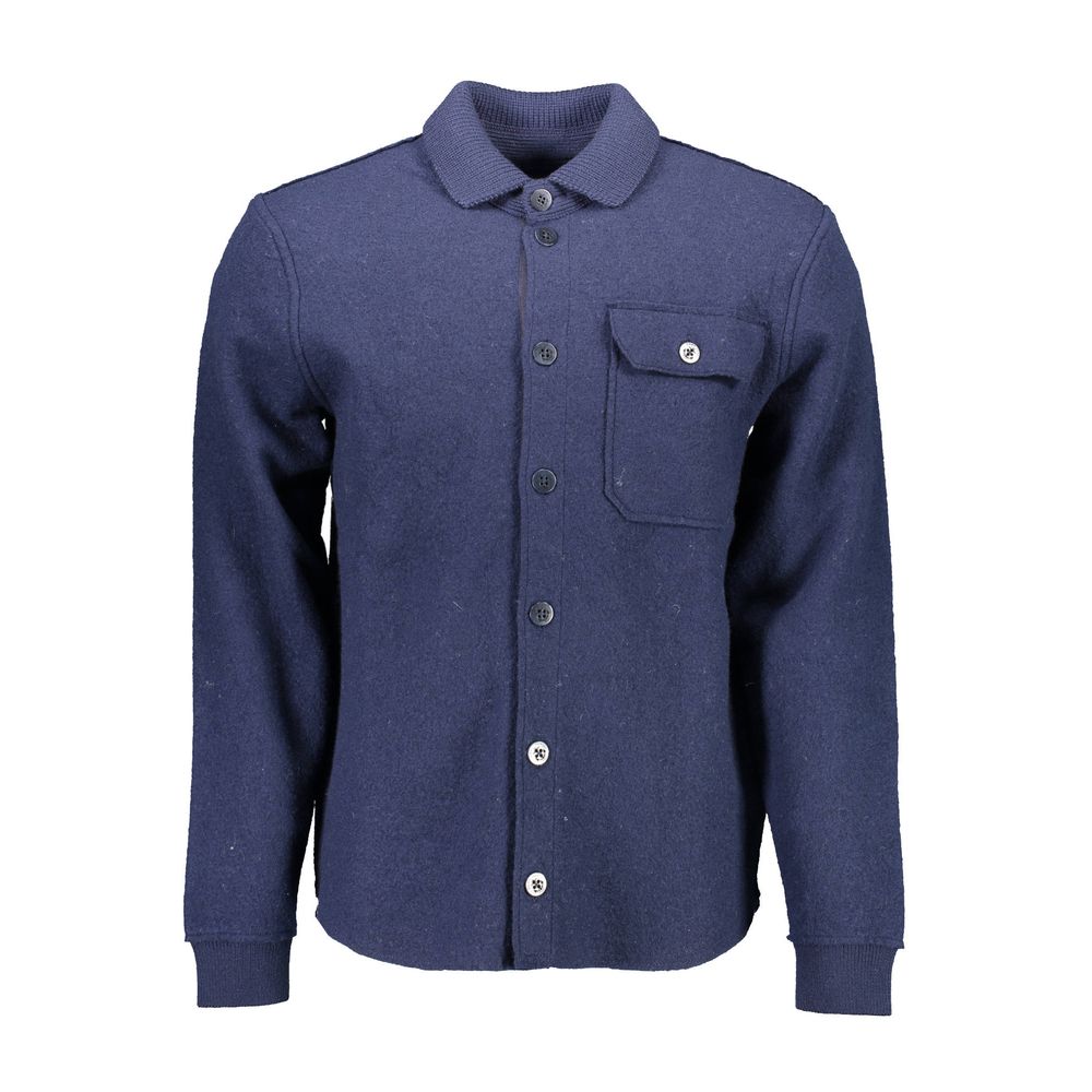 Maglione da uomo in lana blu Gant