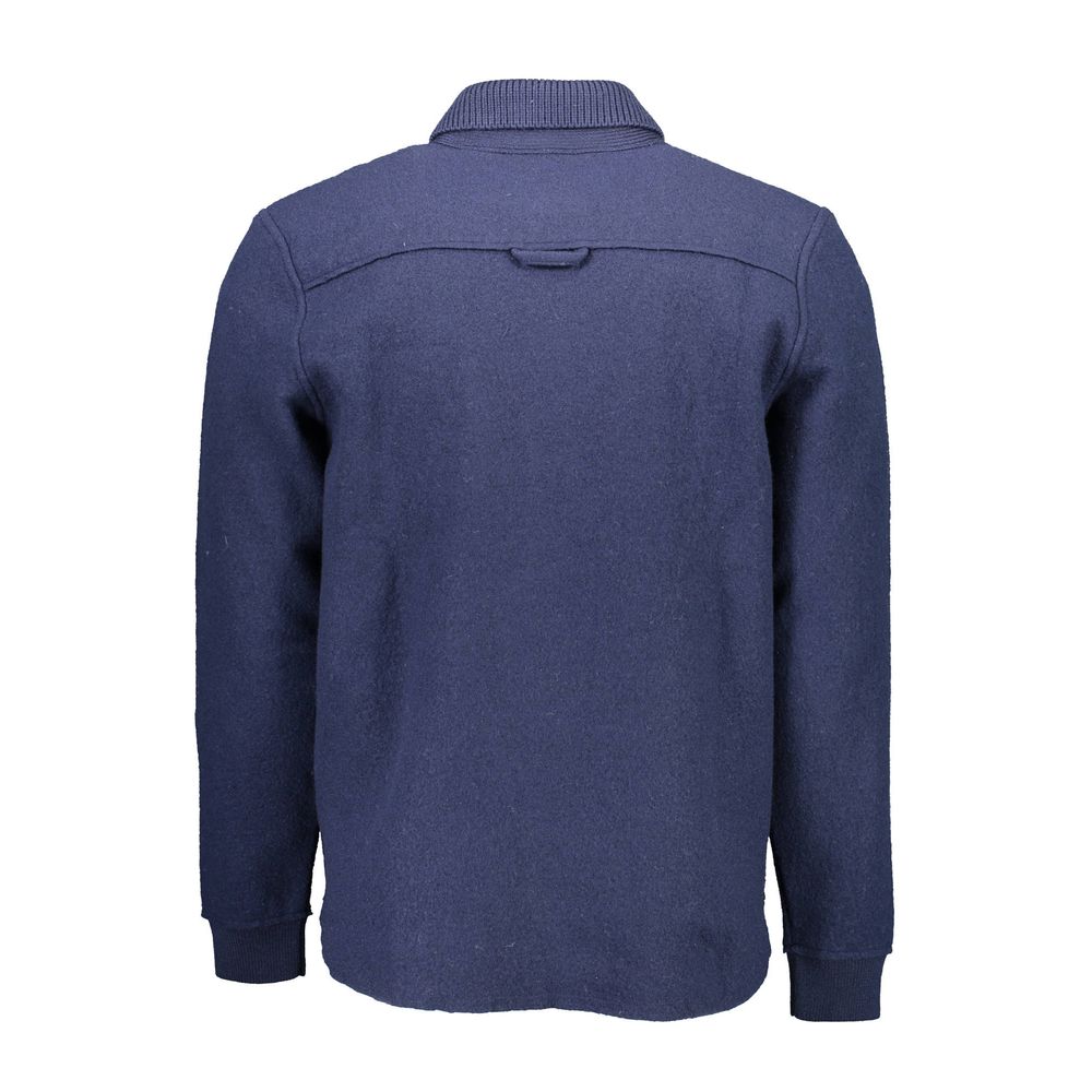 Maglione da uomo in lana blu Gant