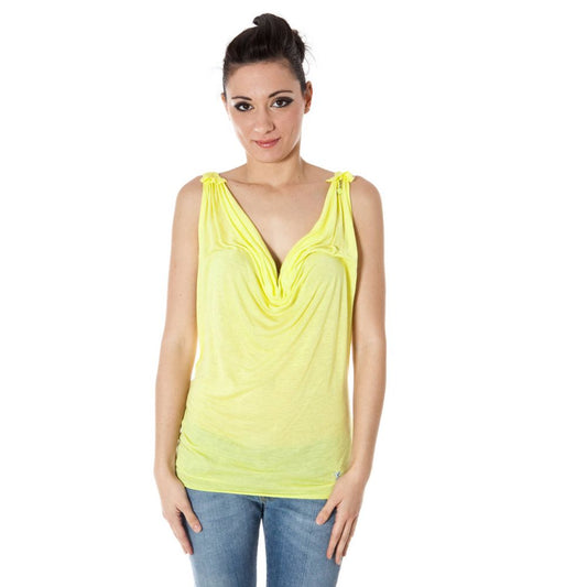Top da donna in viscosa gialla Zuelements