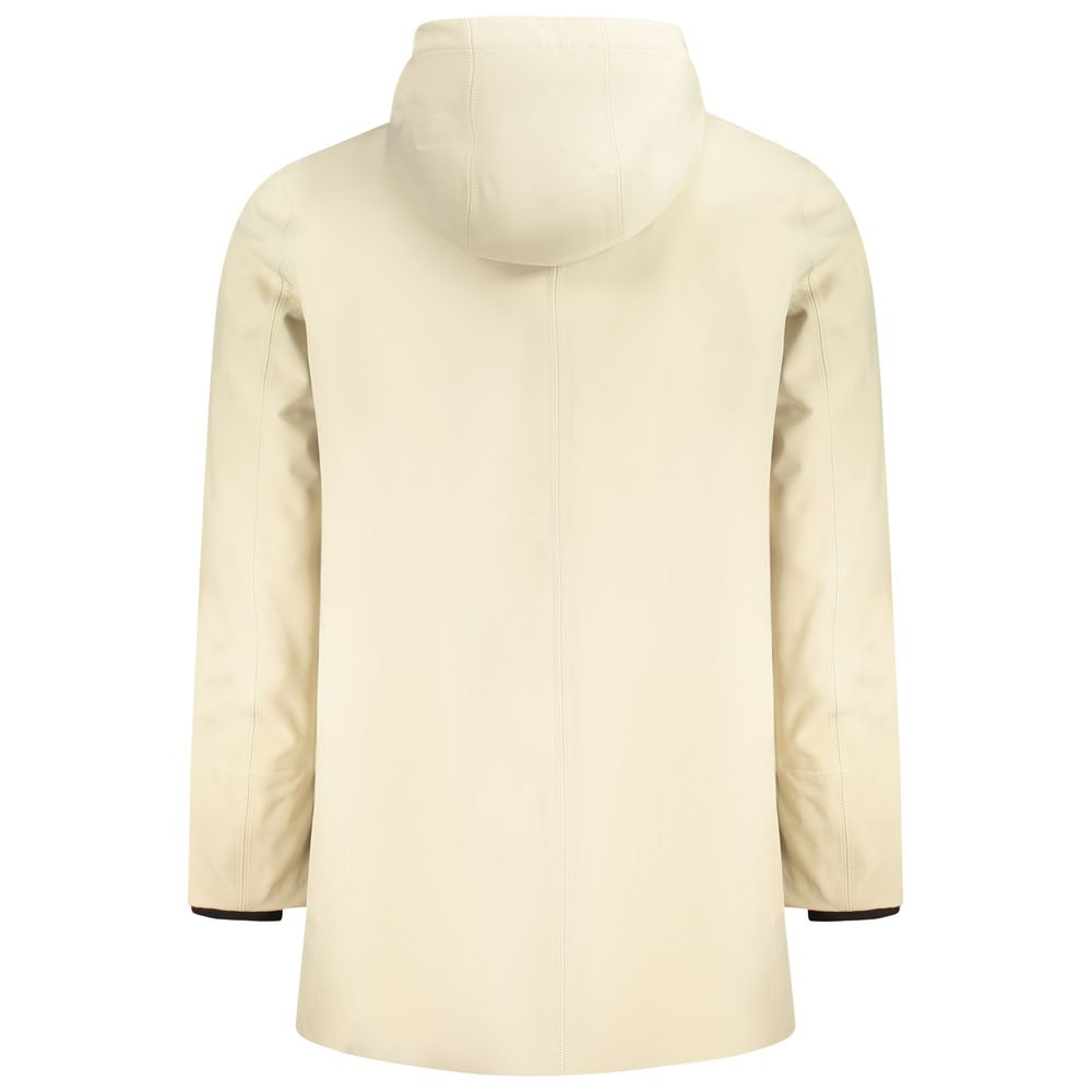 K-WAY Beige Polyester Men Trench Coat