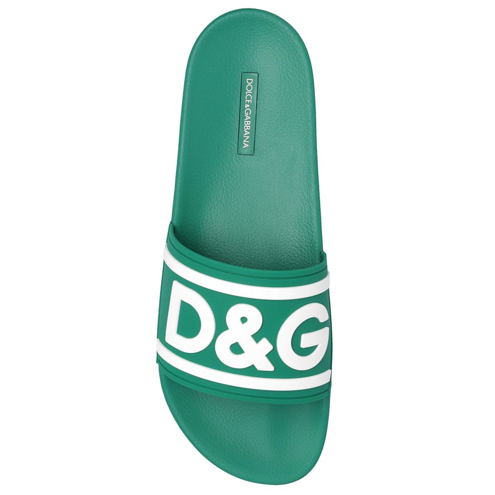 Dolce &amp; Gabbana Grüne Baumwollsandale