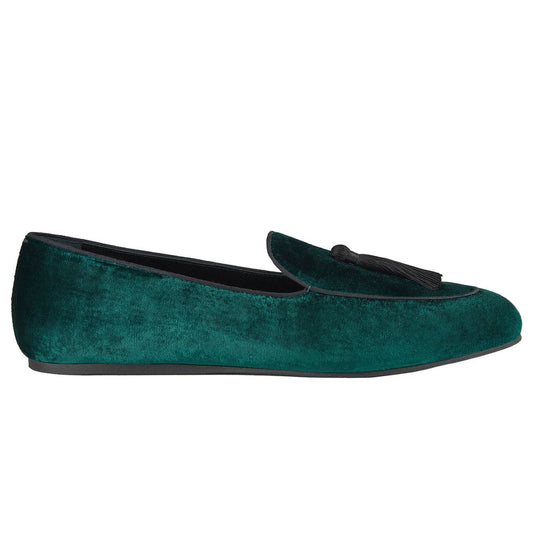 Charles Philip – Grüner Samt-Loafer