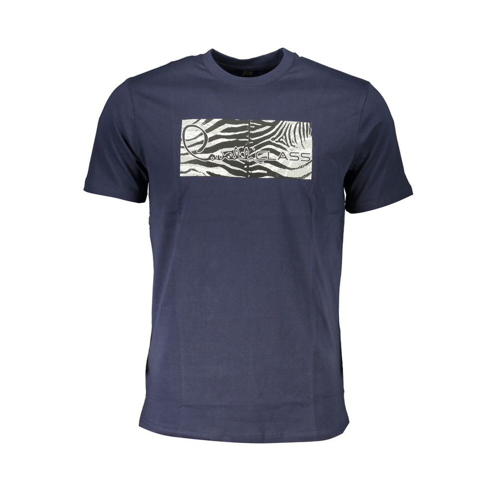 Blaues Baumwoll-T-Shirt der Cavalli Class
