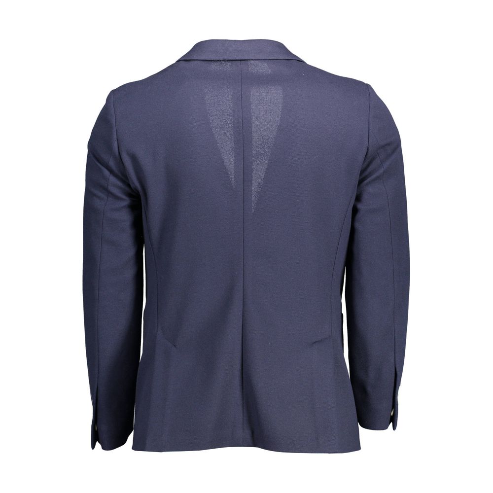 Gant Blue Cotton Men Blazer