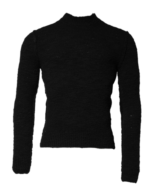Dolce &amp; Gabbana Maglione girocollo in maglia di lana nera