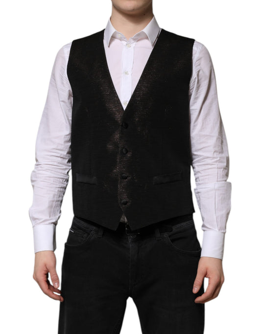 Dolce &amp; Gabbana Dunkelbraune Weste für formelle Anlässe