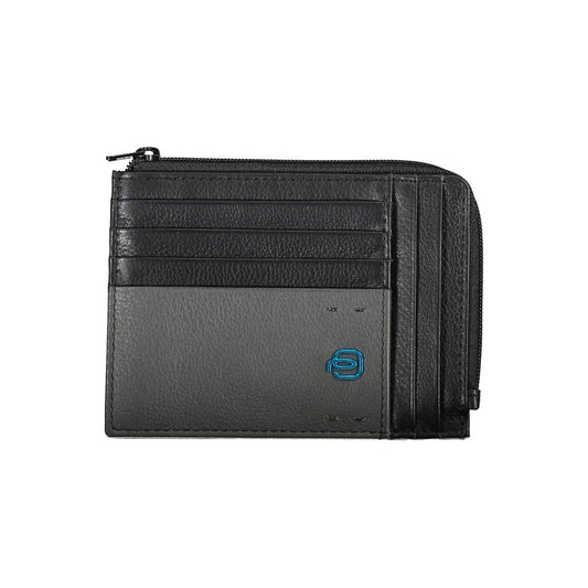 Piquadro Herren-Geldbörse aus schwarzem Leder
