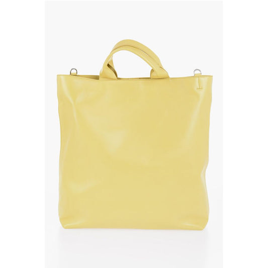 Jil Sander Leather Tote Bag with Removable Shoulder Strap