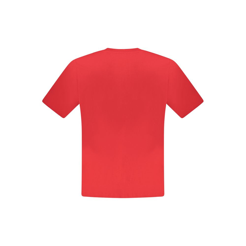 North Sails Rotes Herren-T-Shirt aus Baumwolle