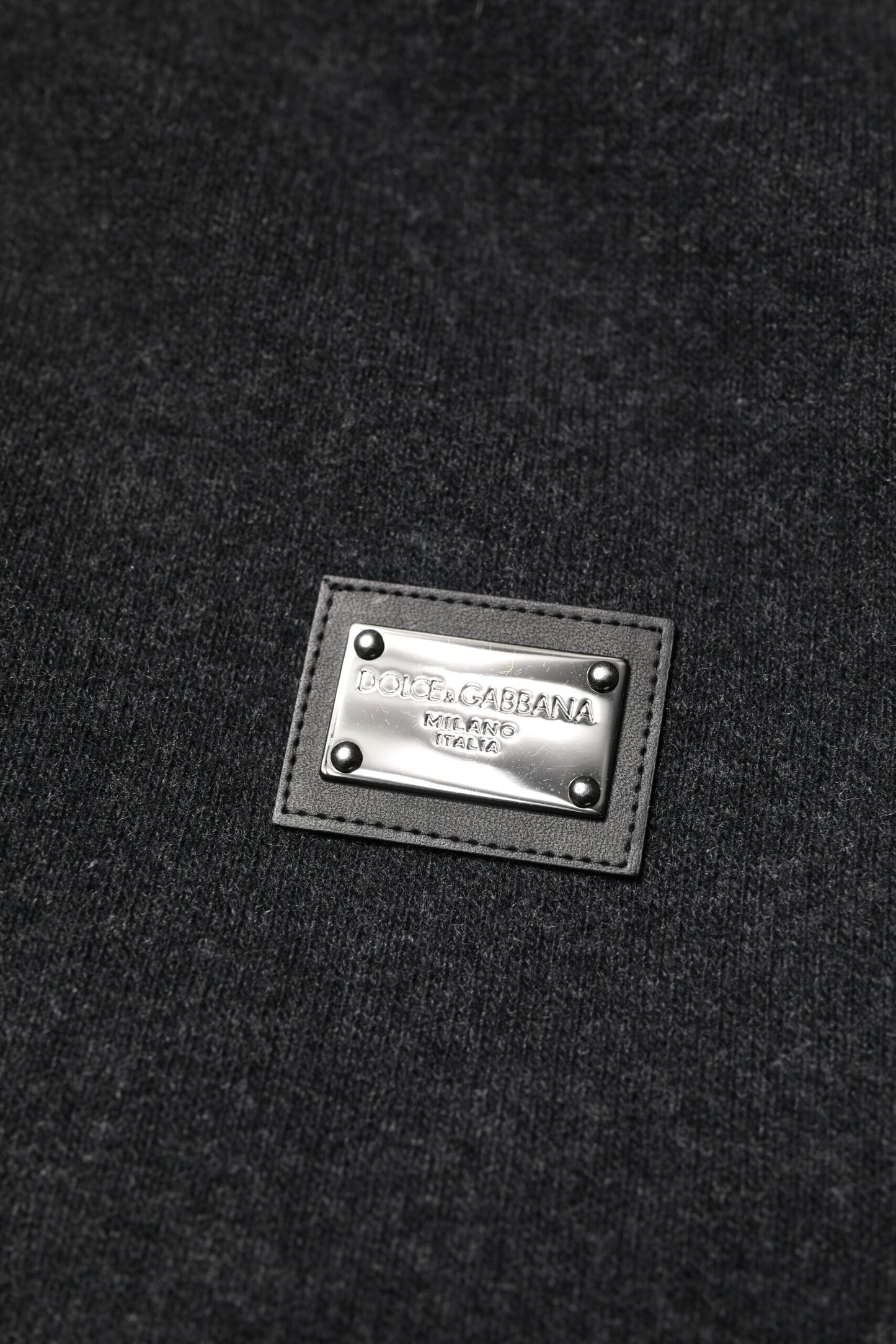 Giubbotto bomber con cappuccio Dolce &amp; Gabbana con placca logo DG nera