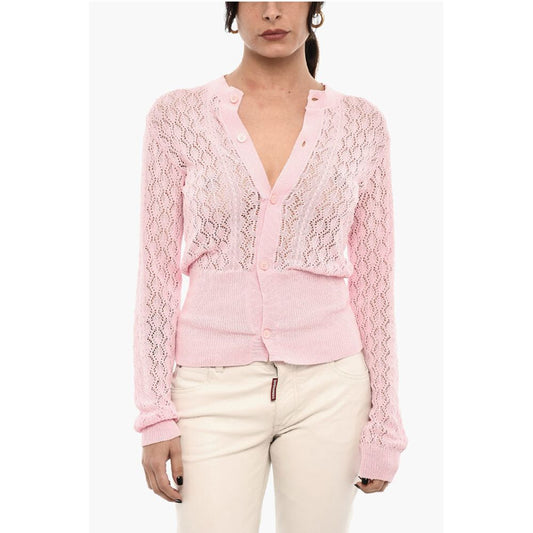 Dsquared² Perforated Cardigan with Logoed Buttons