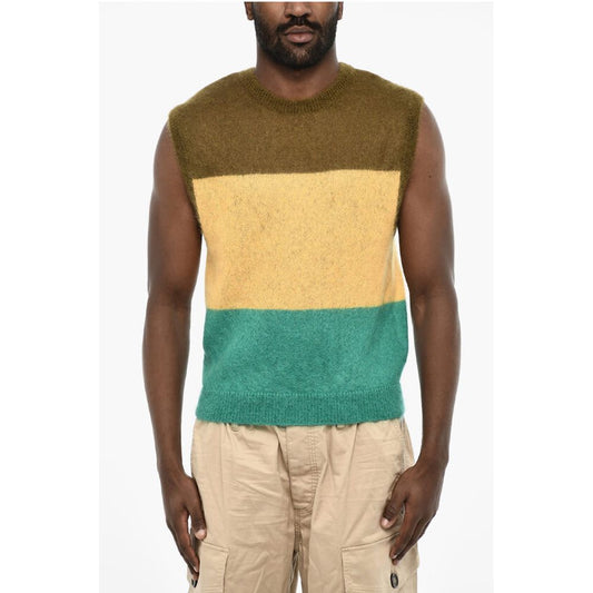 Dsquared² Sleeveless Color Block Crew-Neck Sweater