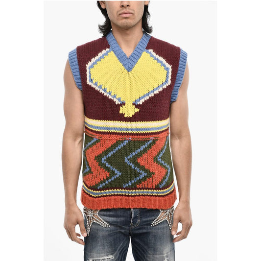 Dsquared² Sleeveless Multicolor Sweater