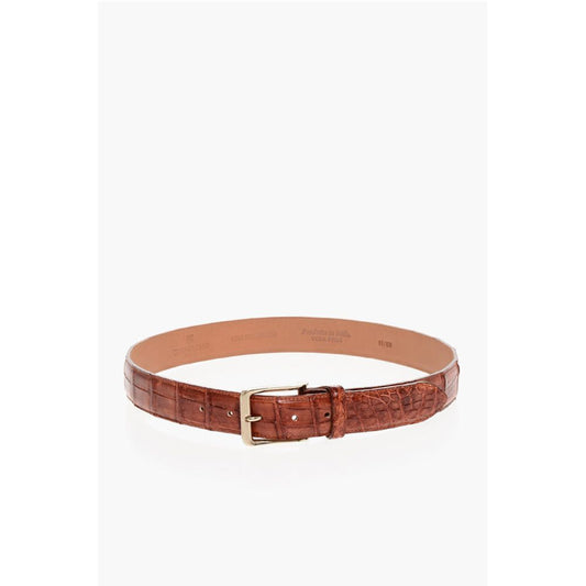Corneliani Croco Effect Leather Belt